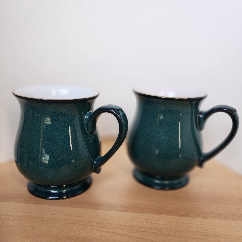 Denby-Langley Coffee Mugs in the Greenwich Line. Set of 2.